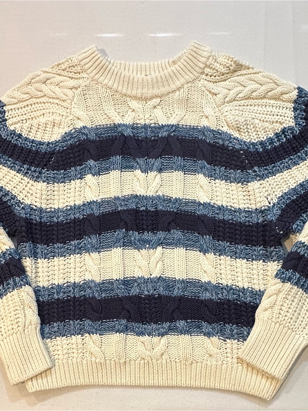 Free People Chunky Cotton Cable Knit Sweater XS